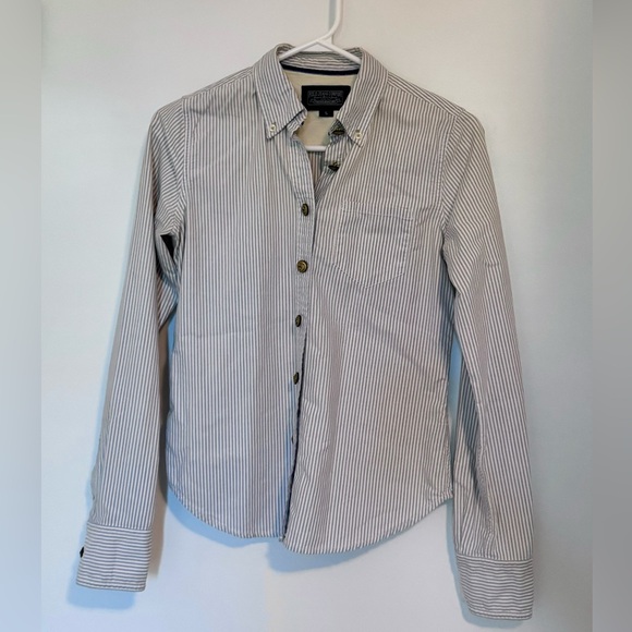 Ralph Lauren, Polo Jeans Company, Button Down Shirt, Blue Stripes - Picture 1 of 4